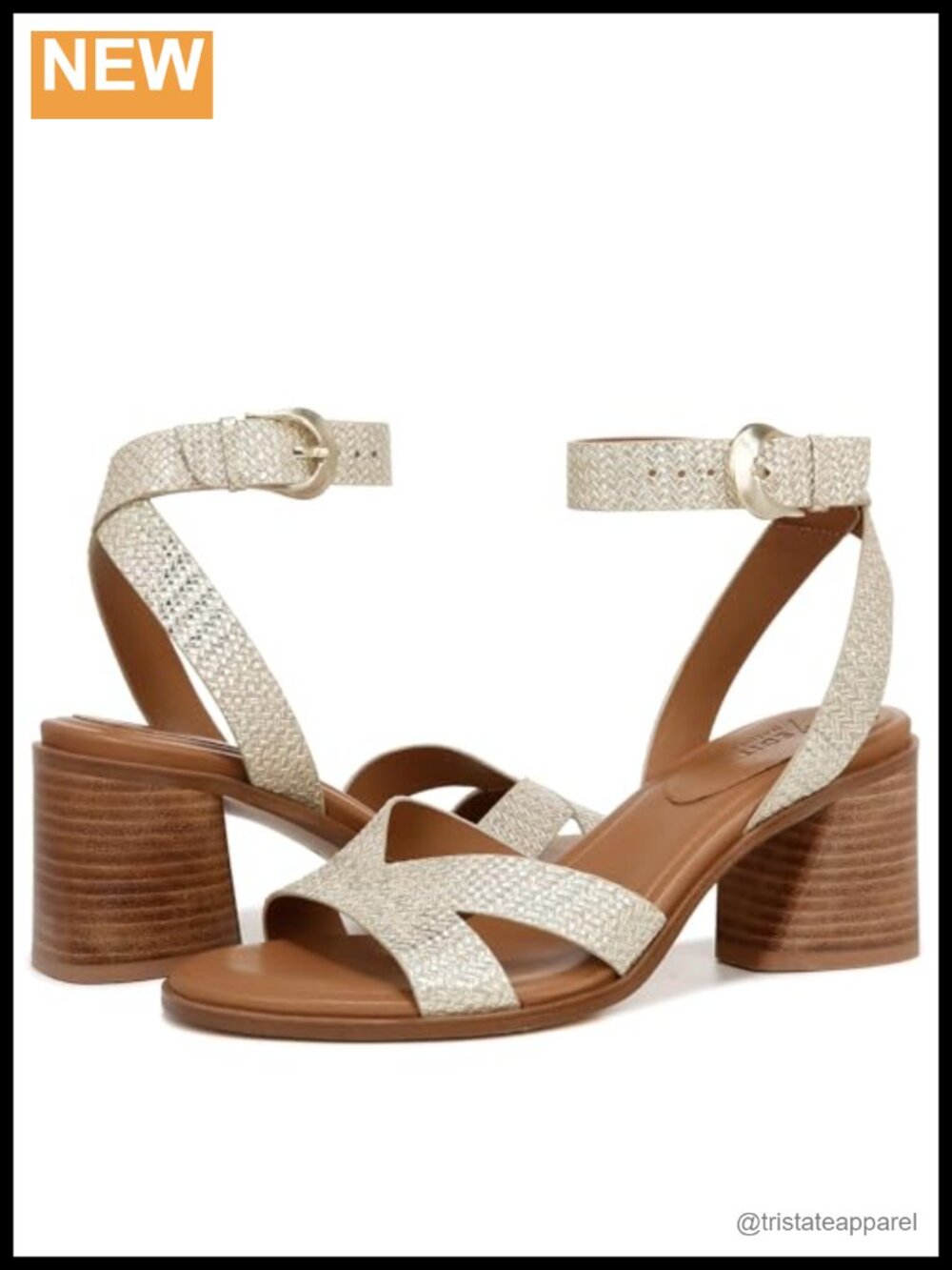 Naturalizer Yumi Strappy Block Heel Leather Ankle Strap Sandals